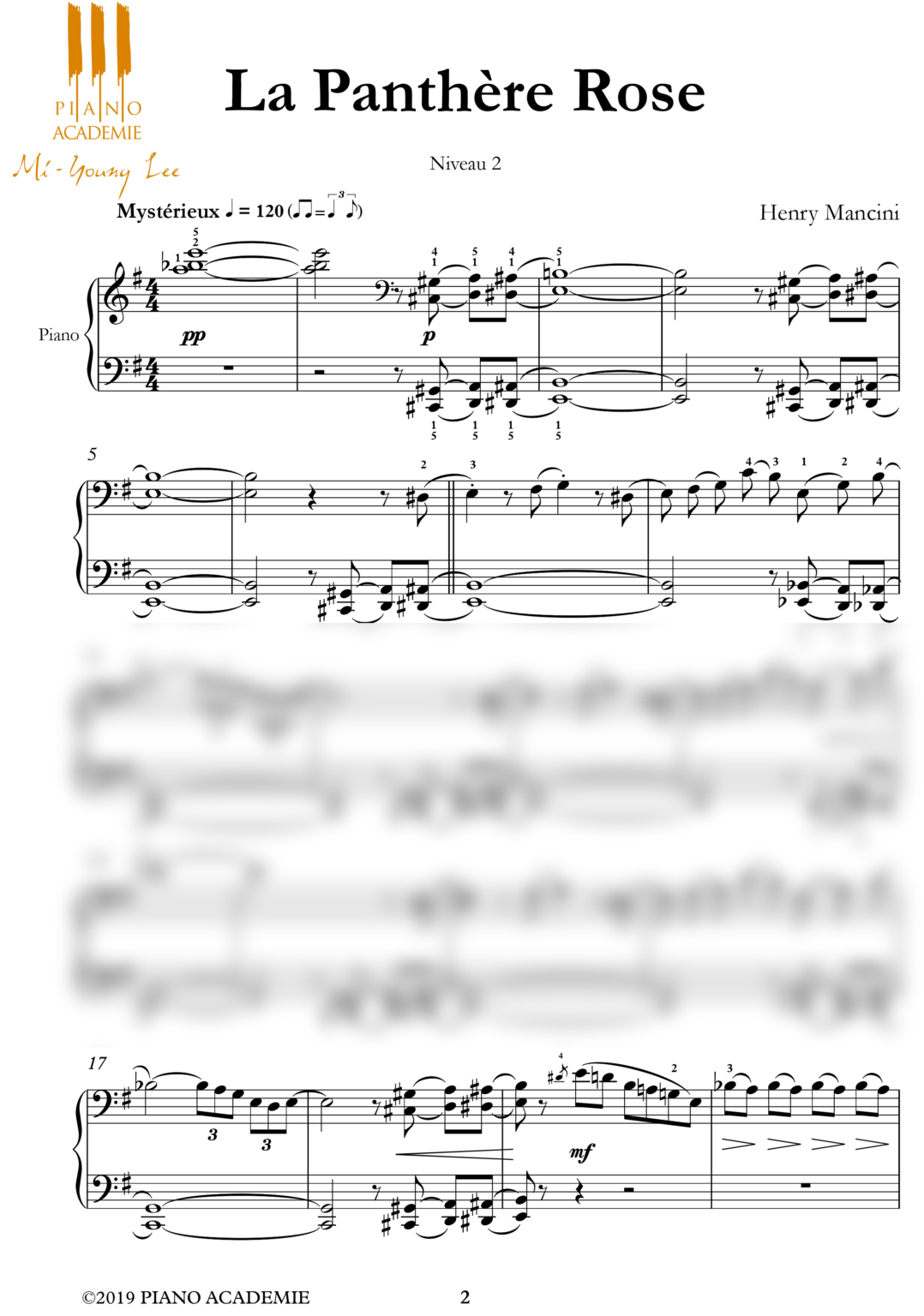 Partition Panthère Rose