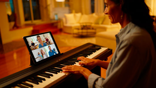Déroulement d’un cours d’essai de piano en ligne pour adultes