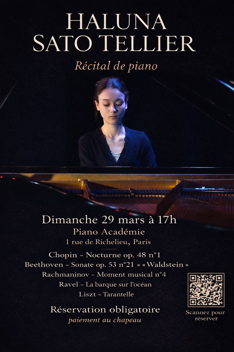 Affiche du concert de Haluna Sato Tellier