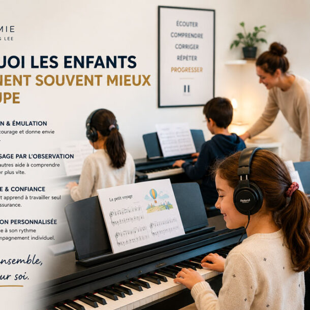 cours en groupe individualisé chez piano académie
